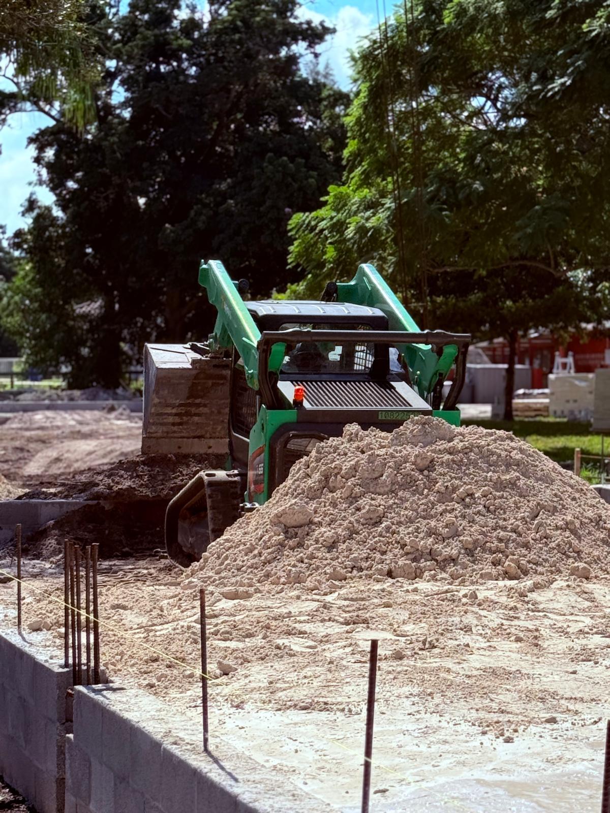 Concrete footing pouring crew - LMV Construction