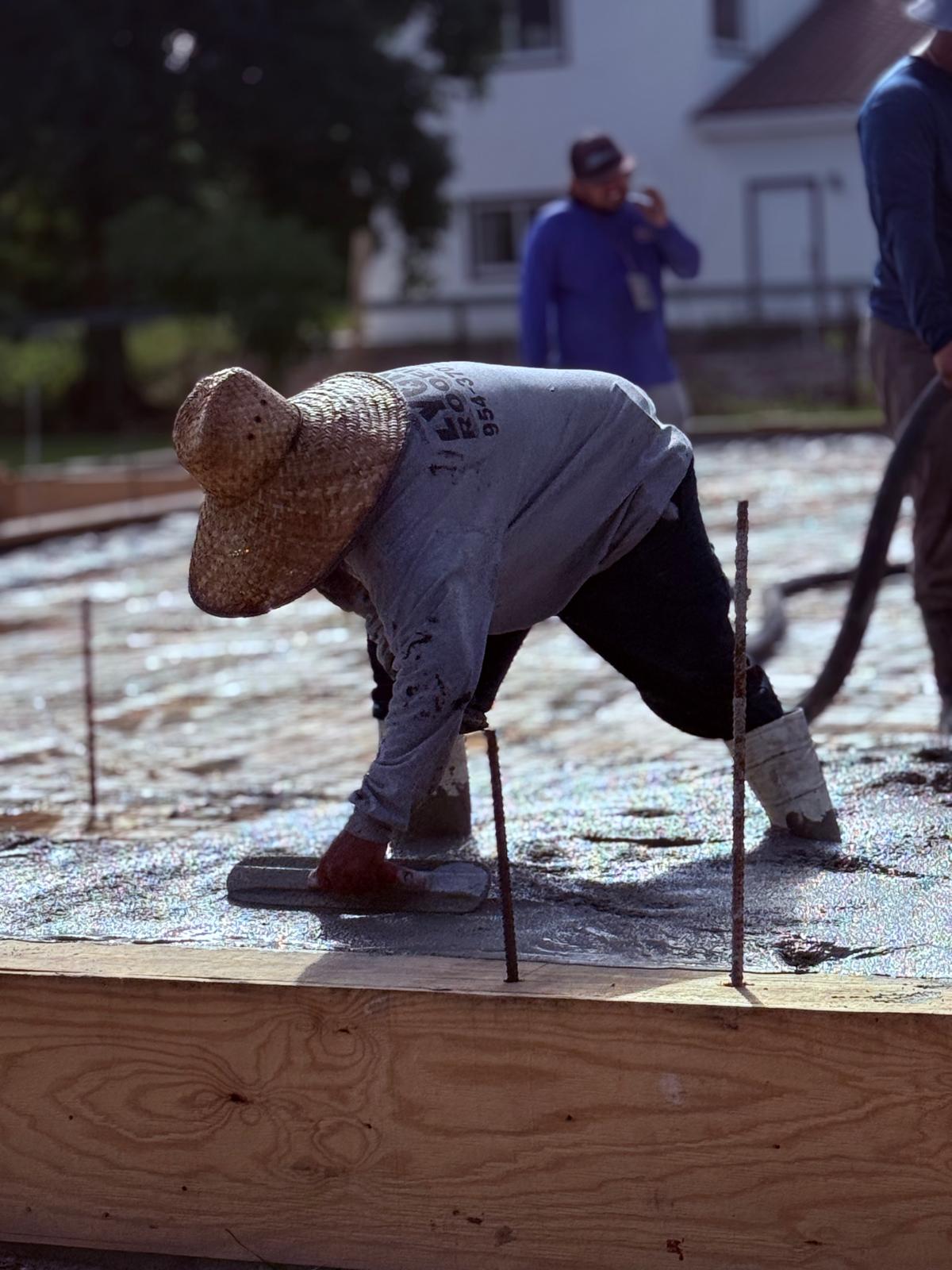 Completed concrete foundation - LMV Construction